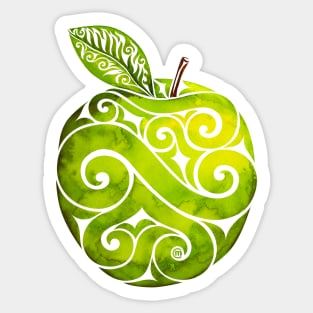 Swirly Apple Sticker